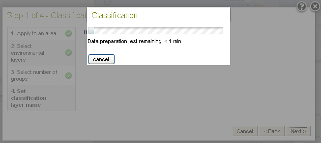 Classify Step 4 Data preparation Dialogue Box