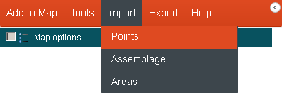 Import Points menu option