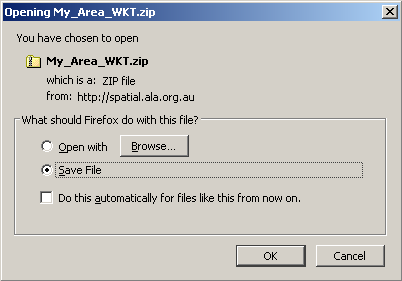 Export WKT zip file